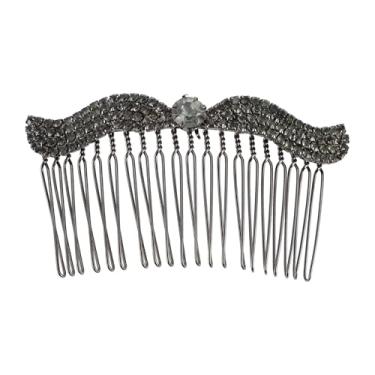 Imagem de Generic 1 Pente de cabelo feminino brilhante strass ferramenta de inserção para cabelo grosso preto