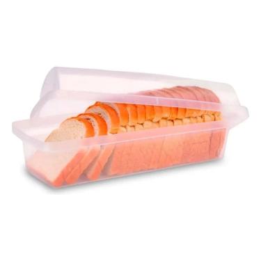 Imagem de 2X Porta Pão Plástico Pão De Forma Pão Frances Sanremo