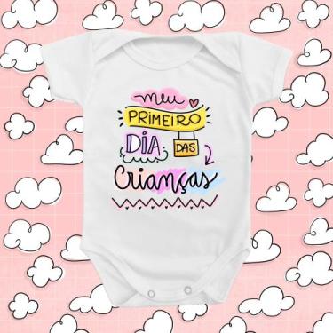 Imagem de Roupinha Body de Bebê Primeiro Dia das Crianças Menina Presente Comemo