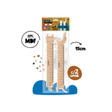 Imagem de Kit regua escolar c/2 15cm pets - PAPERCOLLOR