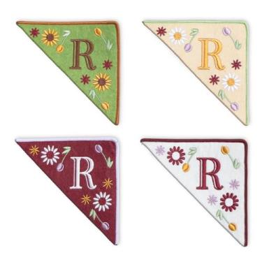 Imagem de TenDawn Marca de canto bordada personalizada, pacote com 4, canto de marcador de página de feltro inicial, presente para amantes de livros