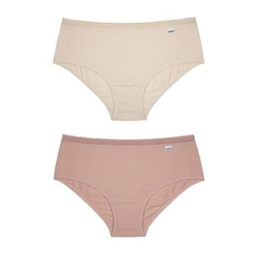 Imagem de Kit 2 Calcinhas Clássicas DelRio DR50609 - Algodão, Sortido, M