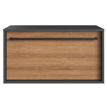 Imagem de Gabinete Para Banheiro 01 Gaveta 80cm Proddy Mel Grafite