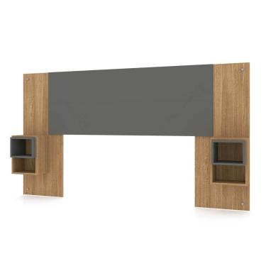 Imagem de Cabeceira Extensível Solteiro Casal Com 2 Mesas Lateral Japão V02 Nature/Alasca