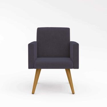 Imagem de Kit 08 Cadeiras Poltronas Decorativa - Escritório - Recepção Cor:cinza