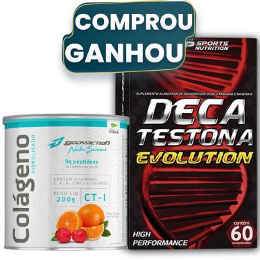 Imagem de Colágeno Tipo 1 em Pó Sabor Laranja + Deca Testona Evolution
