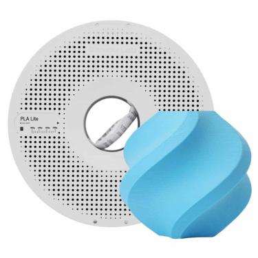 Imagem de Filamento 1,75mm PLA Lite, 1kg, Ciano, para Impressora 3D, Com Carretel Reutilizável, BAMBU LAB