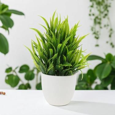 Imagem de Generic 1 peça de arranjo de grama artificial de plantas artificiais verde 7 x 7 x 16 cm