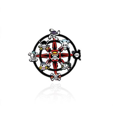 Imagem de Broche de pirata com chapéu e espada broche esmaltado distintivo vintage broche assustador bijuteria broche de lapela para chapéu jaqueta camisa de algodão bolsa de lona