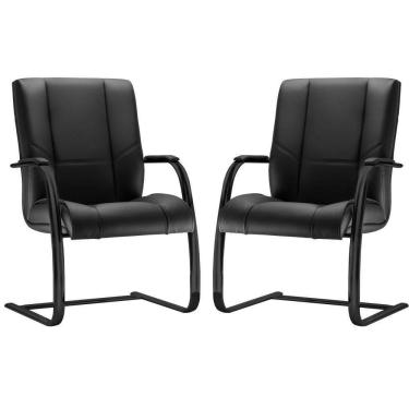 Imagem de Kit 02 Cadeiras Escritório Preto New Onix F02 Preto