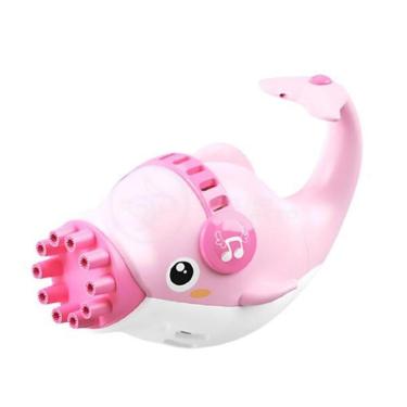 Imagem de Golfinho Bolhudo Lança Bolhas Sabão Criança Infantil Rosa 10