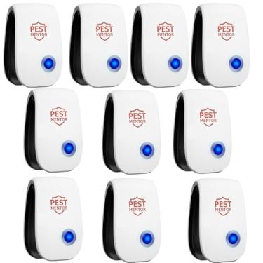 Imagem de Repelente ultrassônico de controle de pragas, 10 pacotes, repelente eletrônico de pragas, repelente de insetos para insetos, ratos, mosquitos, baratas, roedores, aranhas e formigas