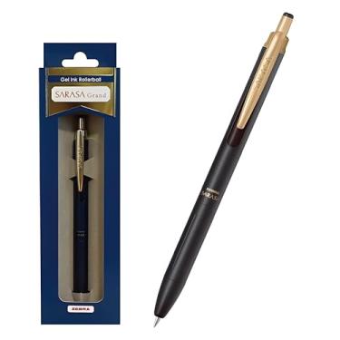 Imagem de Zebra Sarasa Grand Caneta esferográfica de tinta gel, edição limitada embalada para presente, fina 0,5 mm, tinta vintage à base de água, preta sépia (P-GF25-JJ57-VSB)