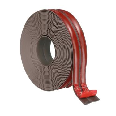 Imagem de PATIKIL Protetor de canto de parede de 6 cm x 9 m, protetor de borda autoadesivo de canto de parede, acabamento de moldagem flexível para bancada de teto, marrom