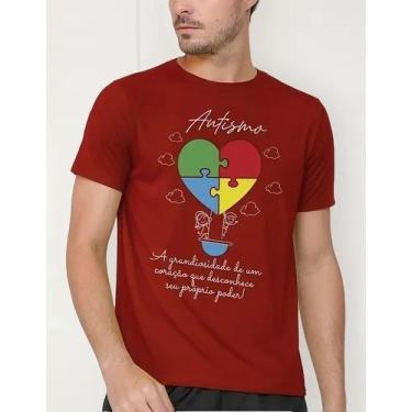 Imagem de Camiseta Camisa Algodão Feminina Masculina Adulto Campanha Abril Azul 