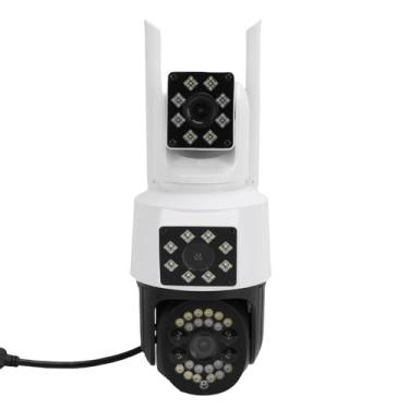 Imagem de Asixxsix Câmera de Segurança Externa PTZ 1080P, Visão de 360 ​​graus AI Detecção Humana APP Compartilhamento Remoto Com Proteção Dupla para Privacidade e Segurança, para Loja de Armazém de (Plugue UE)