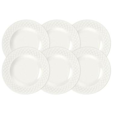 Imagem de Kit Prato Raso Tramontina Ingrid Em Porcelana Decorada 27 Cm 06 Peças 
