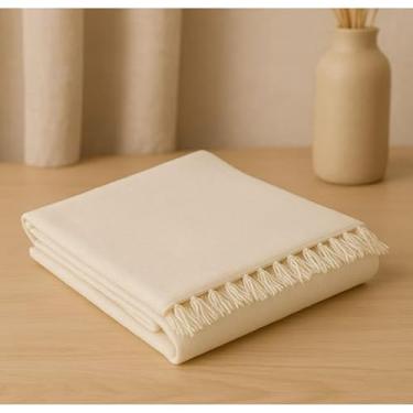 Imagem de Manta para Sofá King Luxo Decorativa Algodão - Cobertor de Sofá Elegante para Sala e Quarto (POP 2,20mX1,50m CRUA)