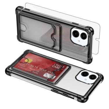 Imagem de Asuwish Capa de celular para Samsung Galaxy A06 5G Slot Cell Cover com protetor de tela de vidro temperado e resistente à prova de choque híbrido suporte de cartão rígido acessórios Ao6 A 06 4G LTE