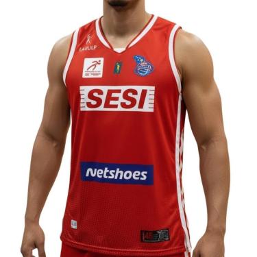 Imagem de Regata Larulp Sesi Franca Basquete Jogador Vermelho - Masculino GG-Masculino