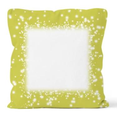 Imagem de 10 peças de capas de almofada coloridas lisas em branco sublimação 39,9 x 39,9 cm capa de almofada decorativa para casa com zíperes ocultos para impressão de calor DIY (verde)