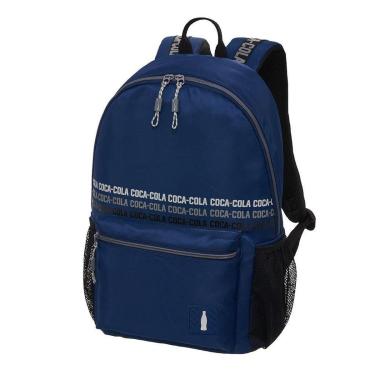 Imagem de Mochila Escolar Trabalho Notebook Coca-Cola Discover Azul-Unissex