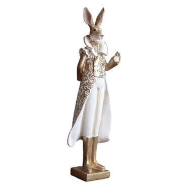 Imagem de Generic Estatueta de em resina para decoração de mesa de Páscoa, enfeite de mesa, estátua de para casa, Coelho Macho