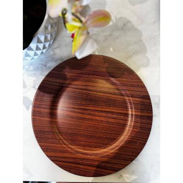 Imagem de Sousplat com acabamento em madeira 33cm L´hermitage