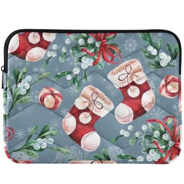 Imagem de Capa para notebook Bright Christmas Sock Fir Puffy para MacBook Air, capa universal de 13 polegadas, acessórios de computador de 13 a 14 polegadas