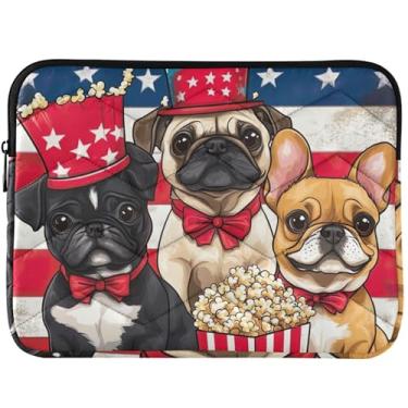 Imagem de Capa protetora personalizada para notebook com cães fofos americanos para MacBook Air 13 polegadas capa protetora para laptop fofa 13-14 polegadas universal