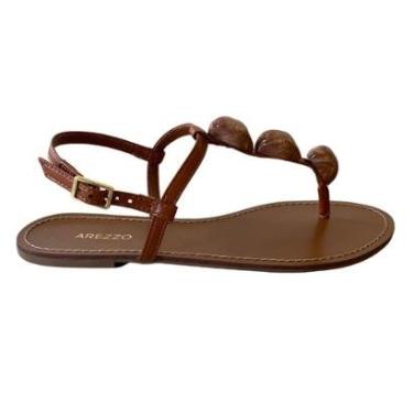 Imagem de Sandalia Rasteira Preta feminina Arezzo Lançamento-Feminino