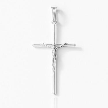 Imagem de Promoção Pingente Crucifixo Prata Maciça 925 4 Cm X 2 Cm - La & Ny Pra