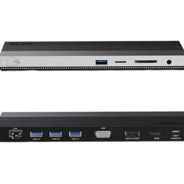 Imagem de Docking Station Wavlink USB-C, HUB 13 Em 1, Displayport, HDMI, VGA, Alimentação 100watt, Wl-umd03