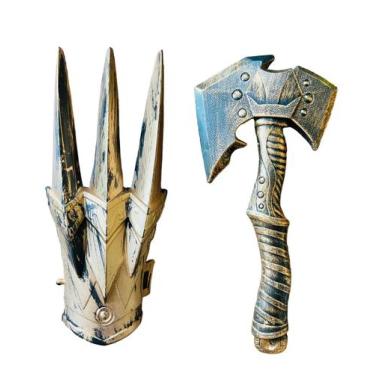 Imagem de Kit Medieval Guerreiro Infantil Luva + Machadinha Dourada - Blook