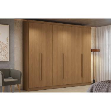 Imagem de Guarda Roupa Casal 6 Portas e 3 Gavetas T580 Canela - Kappesberg
