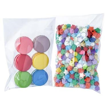 Imagem de Naxlif Sacos de celofane autovedantes 12,7 x 17,8 cm, 250 peças, sacos de celofane resseláveis de grau alimentício, sacos de violoncelo transparentes autoadesivos para biscoitos, fotos de presentes e