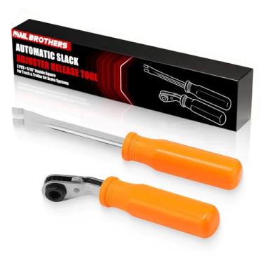 Imagem de AWL Brothers Conjunto de ferramentas de liberação de ajuste automático de folga de 2 peças, chave de catraca quadrada dupla de 5/40.6 cm com ferramenta de extremidade de garfo, ferramentas de ajuste