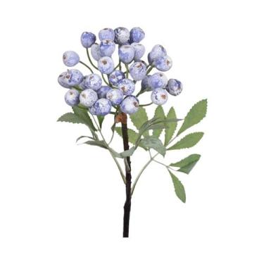 Imagem de Ramo De Mirtilo Artificial De 14,2 Polegadas, Hastes De Frutas Falsas 