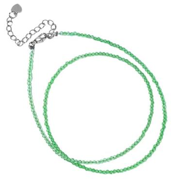 Imagem de tincolia Colar de contas de pedra natural, simples, multicolorido, perfeito como presente para melhores amigos, corrente de clavícula, diariamente/festa