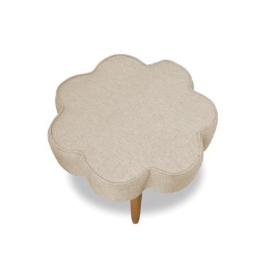 Imagem de Poltrona de Amamentação Base Balanço e Puff Flower Linho Bege E03 - D'Rossi