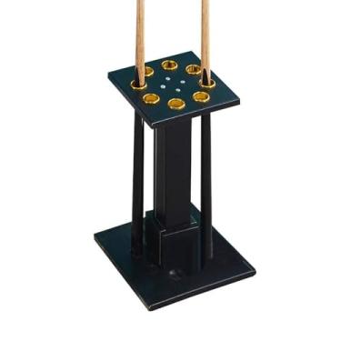 Imagem de Suporte de taco de bilhar - Rack de madeira multifuncional de piso, suporte de armazenamento e exibição de sinuca de 8 furos, 30 x 55 x 24 cm (azul) - ideal para organização de tacos de bilhar