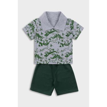 Imagem de Conjunto Infantil Menino Camiseta de Dinossauros e Short - Destak-Masculino