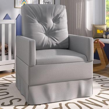 Imagem de Poltrona De Amamentação Com Balanço Multimóveis Ex4000 Cinza Cinza