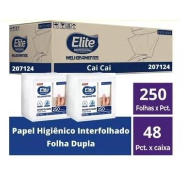 Imagem de Kit 48 Papel Higiênico Folha Dupla Interfolhado Elite