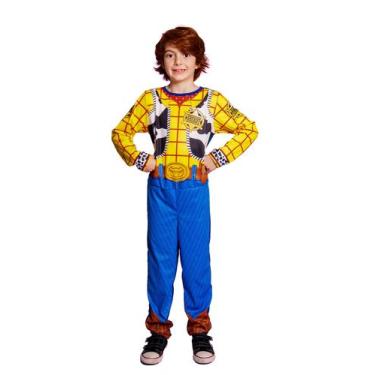 Imagem de Fantasia Woody, Toy Story Longo Infantil - Fantasia Brás, G: 6 a 7 ano