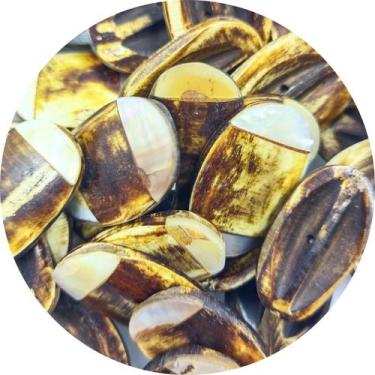 Imagem de Botão Oval 39x26mm Lamina 50pçs Artesanato Costura Bijuteria - Macall