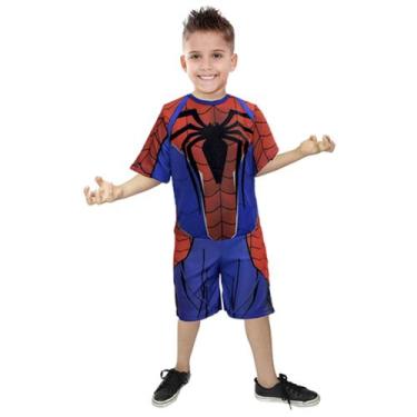 Imagem de Fantasia Homem Aranha Infantil Sem Mascara Heróis - Fantasia Brás, P -