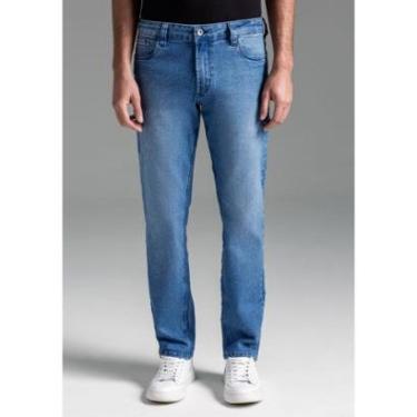 Imagem de Calça Jeans Masculina Reta Clara Estonada-Masculino