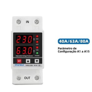 Imagem de Disjuntor Protetor De Surtos Com Relé De Sobretensão E Subtensão Ajust