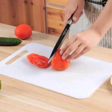 Imagem de Tábua de Carne Plástico para Cozinha Branca 33X20X0.6CM Higiênica Carn